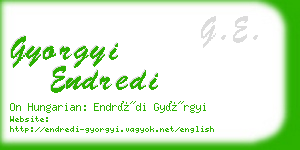 gyorgyi endredi business card